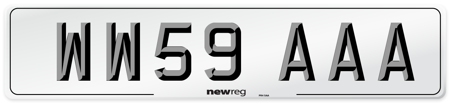 WW59 AAA Number Plate from New Reg
